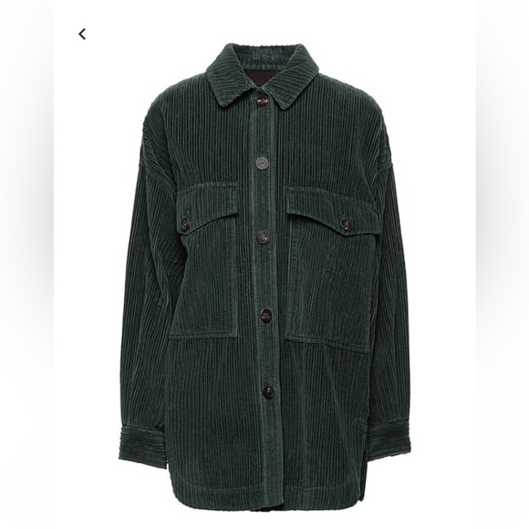 Ggdb green velvet cord Shacket - Picture 7 of 15